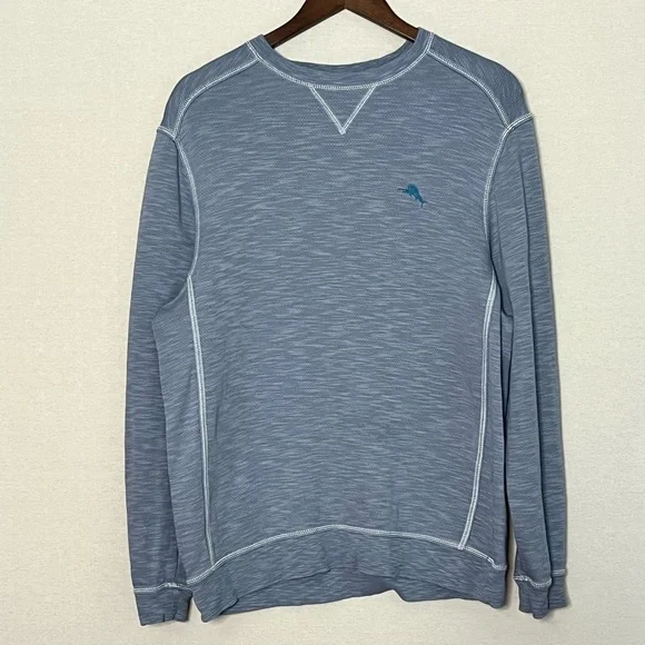Tommy Bahama Heathered Blue Sweatshirt - Picture 1 of 2